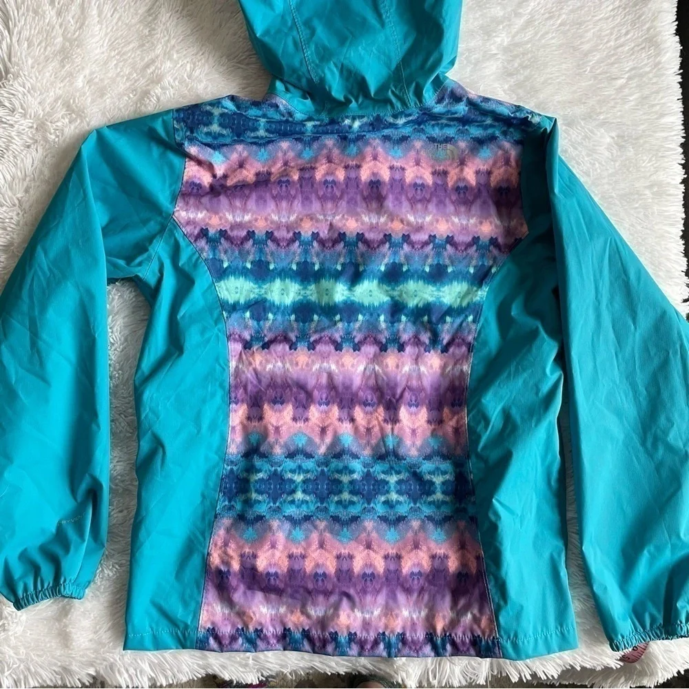 North Face | Girls XL‎ Dry Vent Purple/Teal Lightweight Hooded Jacket